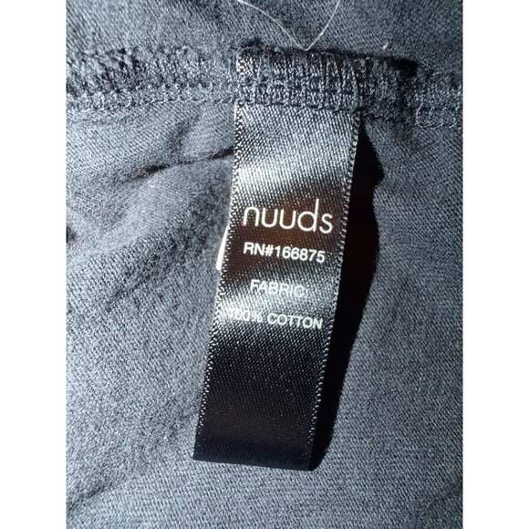 Nuuds Black Cotton Crewneck T-Shirt L Casual Wear Workout Minimalist - Picture 4 of 6